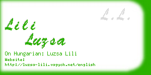 lili luzsa business card